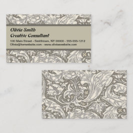 William Morris Bachelor's Button Blume Floral Bot Visitenkarte