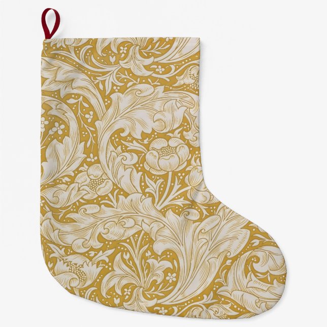 William Morris Bachelor's Button-Blumen-Klassiker Großer Weihnachtsstrumpf (Vorderseite)