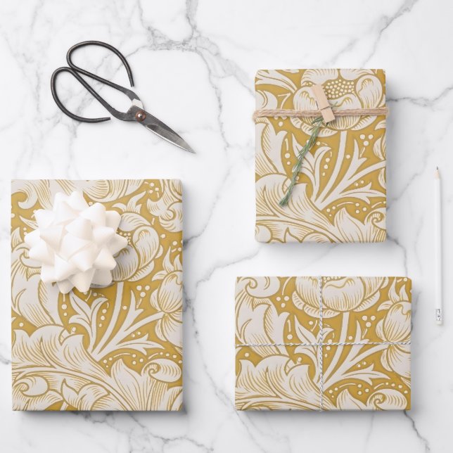 William Morris Bachelor's Button Flower Classic Geschenkpapier Set (Vorderseite)