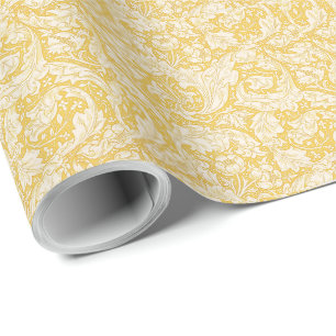 William Morris Bachelors Button Golden Background Geschenkpapier