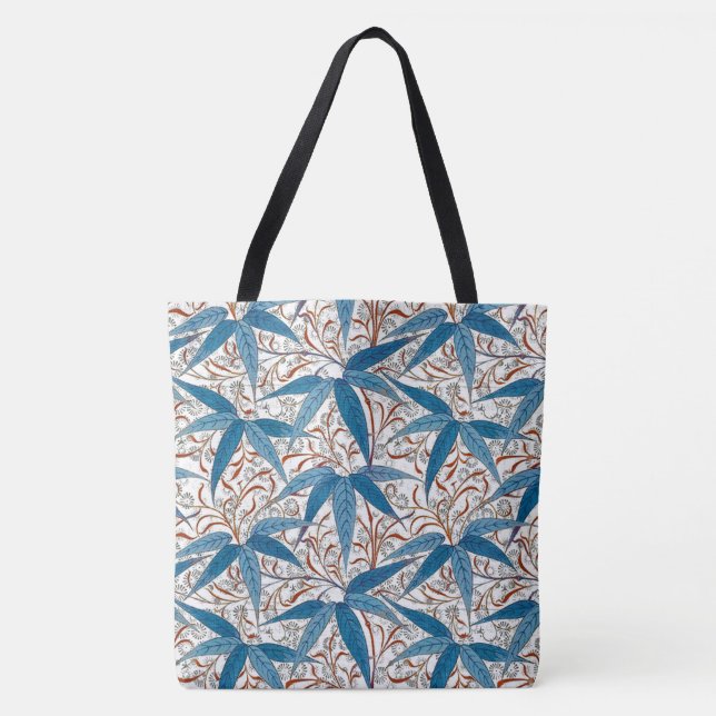 William Morris Bamboo Print, Denim Blue & White (Vorderseite)