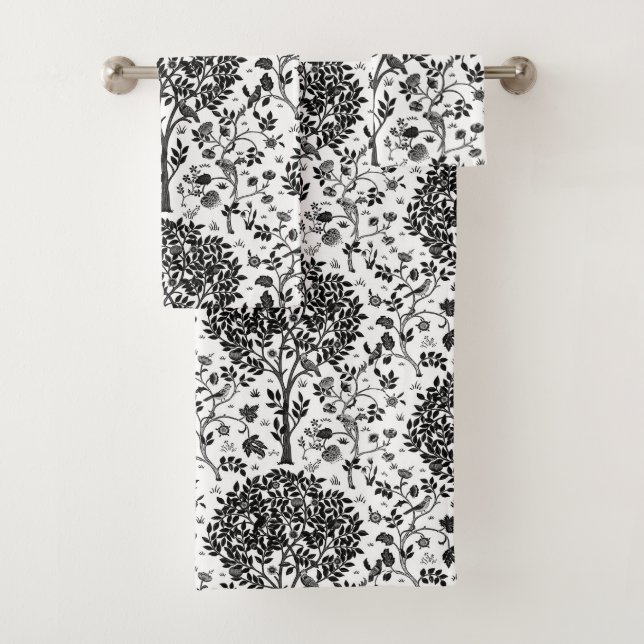 William Morris-Baum des Lebens, des Schwarzen u. Badhandtuch Set (Insitu)