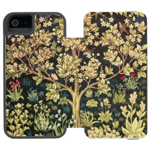 William Morris Baum des Lebens Florale Vintage Kun Incipio Watson™ iPhone 5 Geldbörsen Hülle