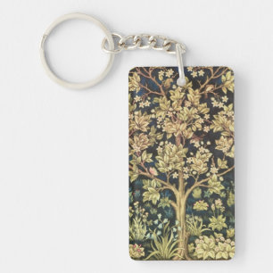 William Morris Baum des Lebens Florale Vintage-Kun Schlüsselanhänger