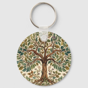 William Morris Baum des Lebens Vintage Prä-Raphael Schlüsselanhänger