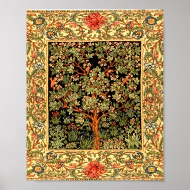 William Morris - Baum des Lebensmusters Poster (Vorne)