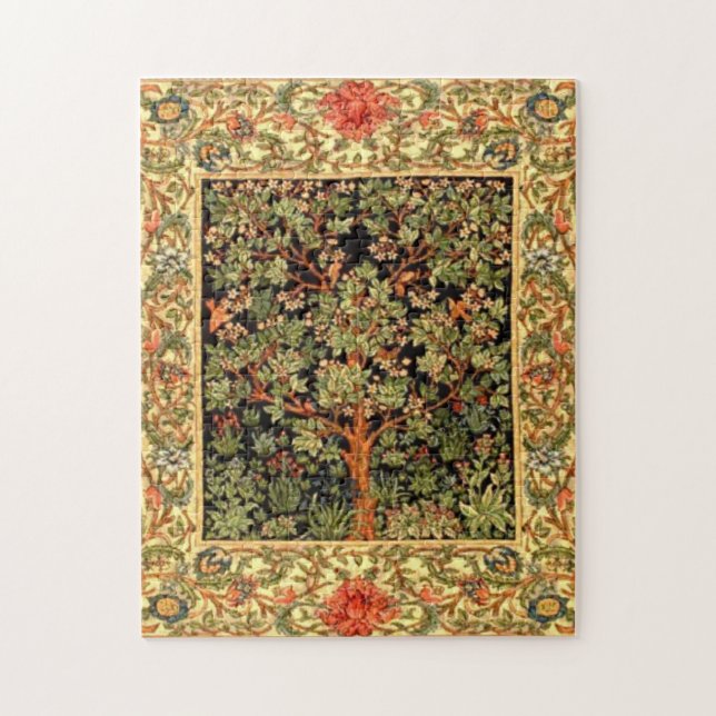 William Morris - Baum des Lebensmusters Puzzle (Vertikal)