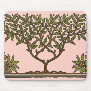 William Morris Baum-Fries-Floral-Tapete Mousepad
