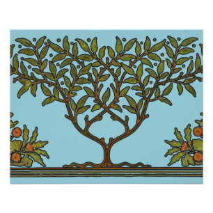 William Morris Baum-Fries-Floral-Tapete Poster