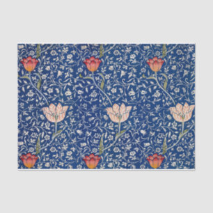 William Morris Beautiful Floral Pattern Blau Seidenpapier