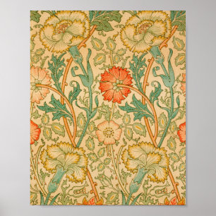 William Morris berühmtes Pink and Rose-Muster Poster