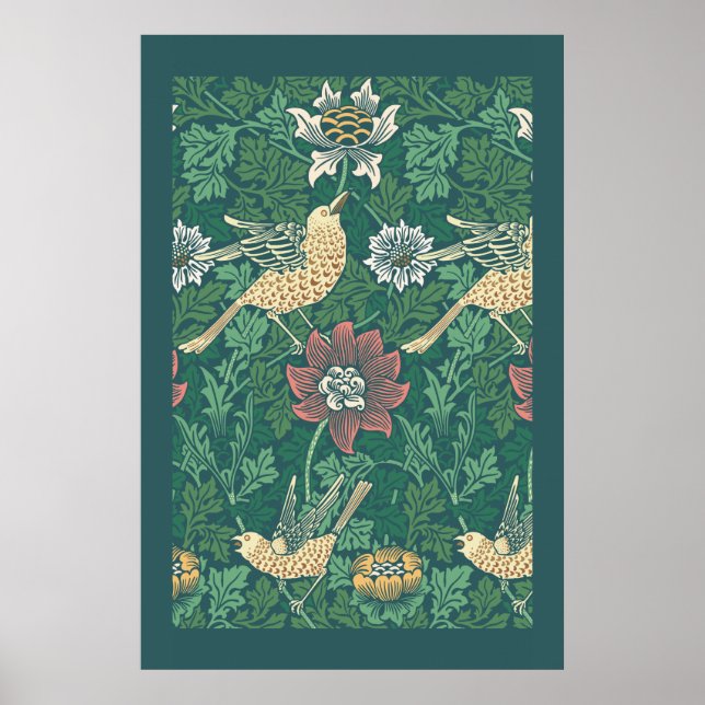 William Morris 'Bird and Anemone Chintz' Poster (Vorne)