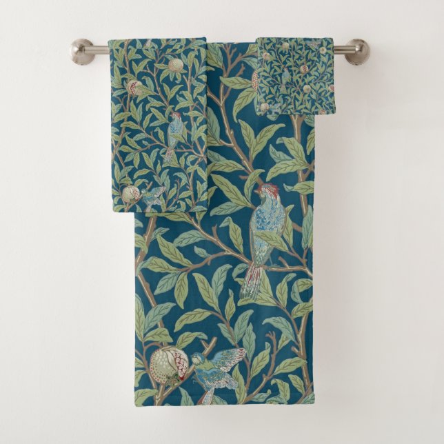 William Morris "Bird and Pomegranate"  Badhandtuch Set (Insitu)