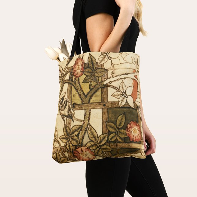 William Morris Bird auf Trellis, Mute Earthy Tones (Von Creator hochgeladen)