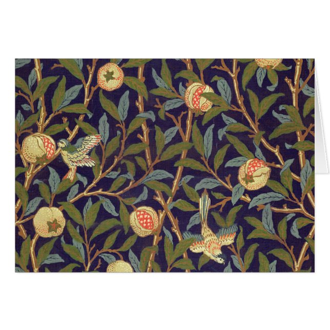 William Morris Bird und Pomegranat (Vorderseite (Horizontal))