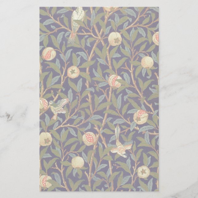 William Morris Bird und Pomegranat Briefpapier (Vorderseite)