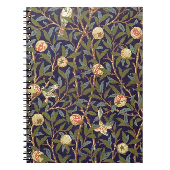 William Morris Bird und Pomegranat Notizblock (Vorderseite)