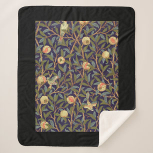 William Morris Bird und Pomegranat Vintage Blume Sherpadecke