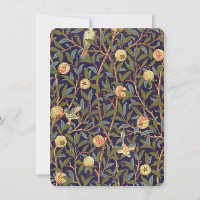 William Morris Bird und Pomegranate Vintag Art (Vorderseite)