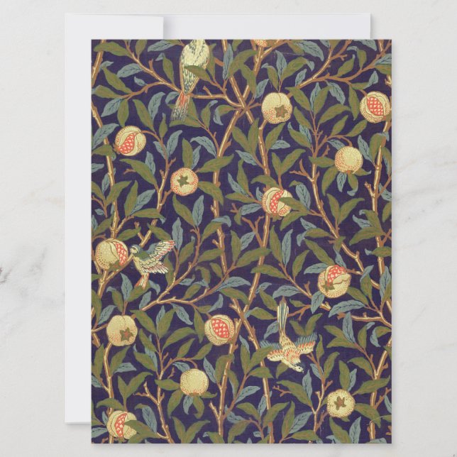 William Morris Bird und Pomegranate Vintag Art (Vorderseite)