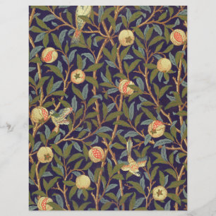 William Morris Bird und Pomegranate Vintag Art Flyer
