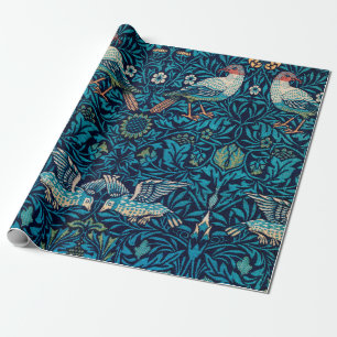 William Morris Birds Art Nouveau Floral Pattern Geschenkpapier