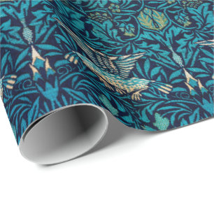 William Morris Birds Art Nouveau Floral Pattern Geschenkpapier