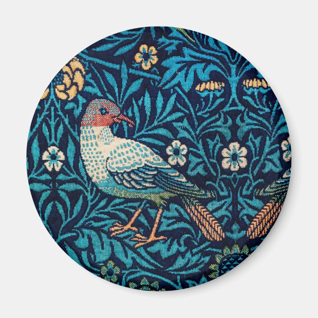William Morris Birds Art Nouveau Floral Pattern Magnet (Vorne)