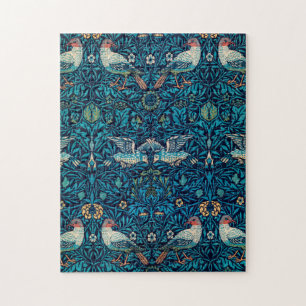William Morris Birds Art Nouveau Floral Pattern Puzzle