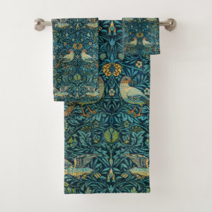 William Morris Birds & Floral Pattern Badhandtuch Set