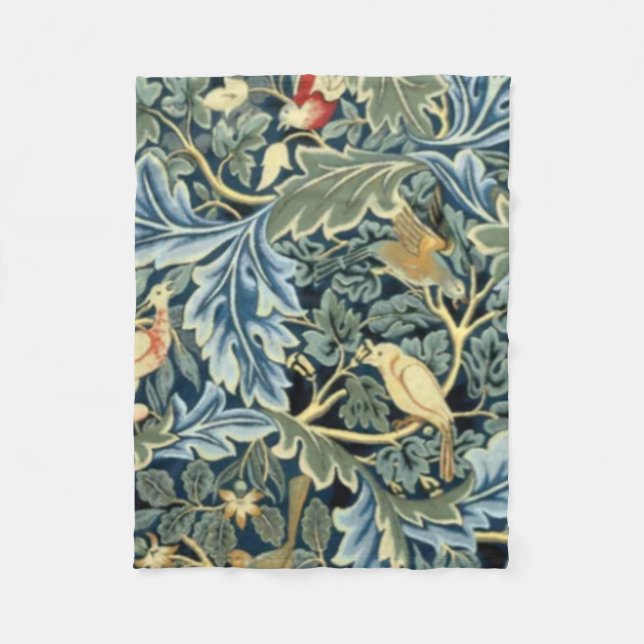 William Morris Birds und Acanthus Fleecedecke (Vorderseite)