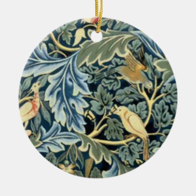 William Morris Birds und Acanthus Keramik Ornament (Vorne)