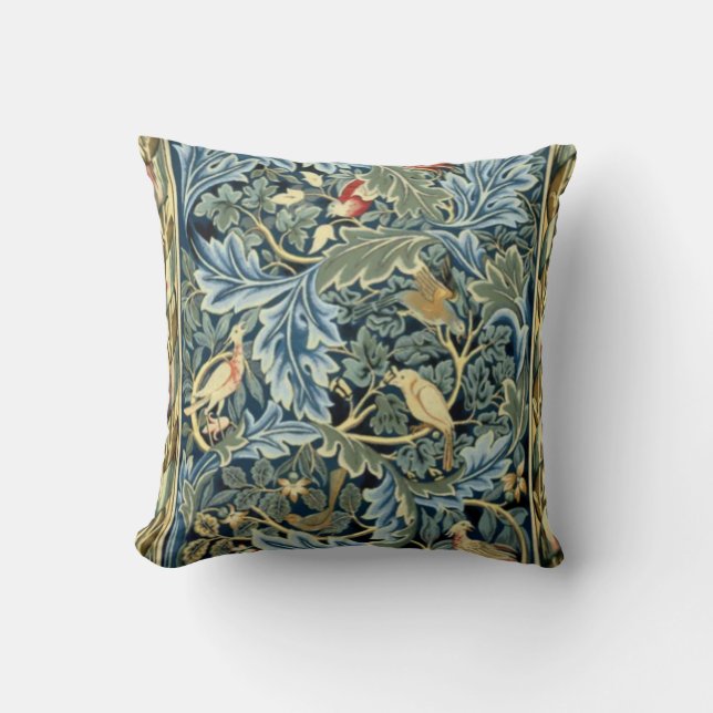 William Morris Birds und Acanthus Kissen (Vorderseite)