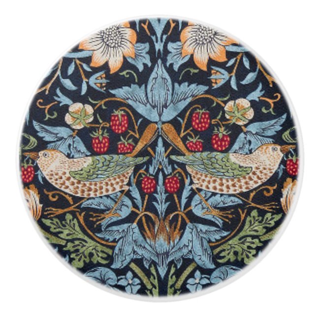 William Morris Birds und Berries Keramikknauf (Vorderseite)