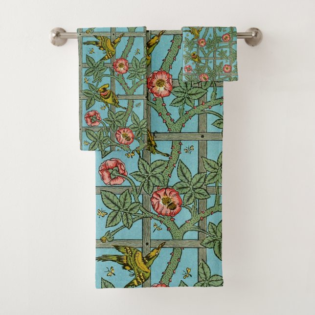 William Morris Birds und Blume Badhandtuch Set (Insitu)