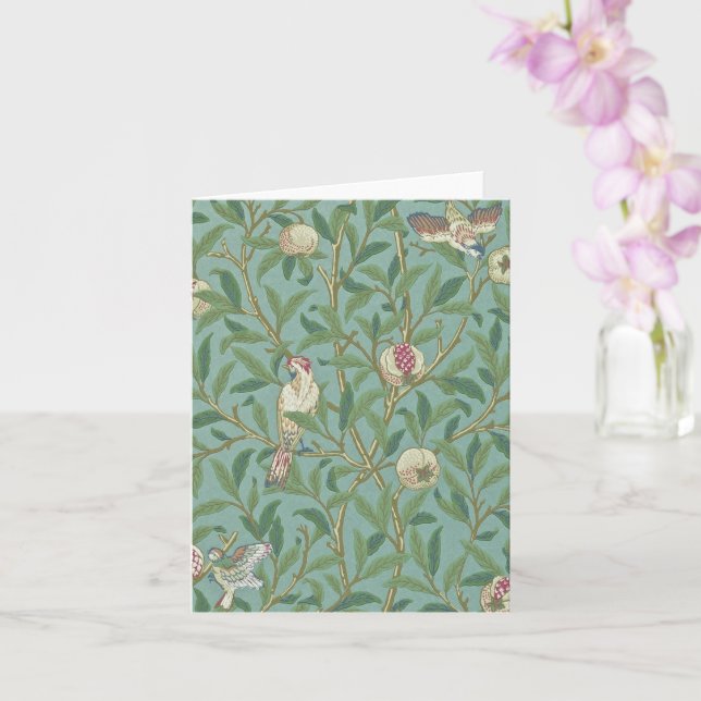William Morris, Birds und Pommenates - Green Karte (Orchidee)