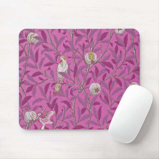 William Morris, Birds und Pommenates - Rosa Mousepad (Mit Mouse)