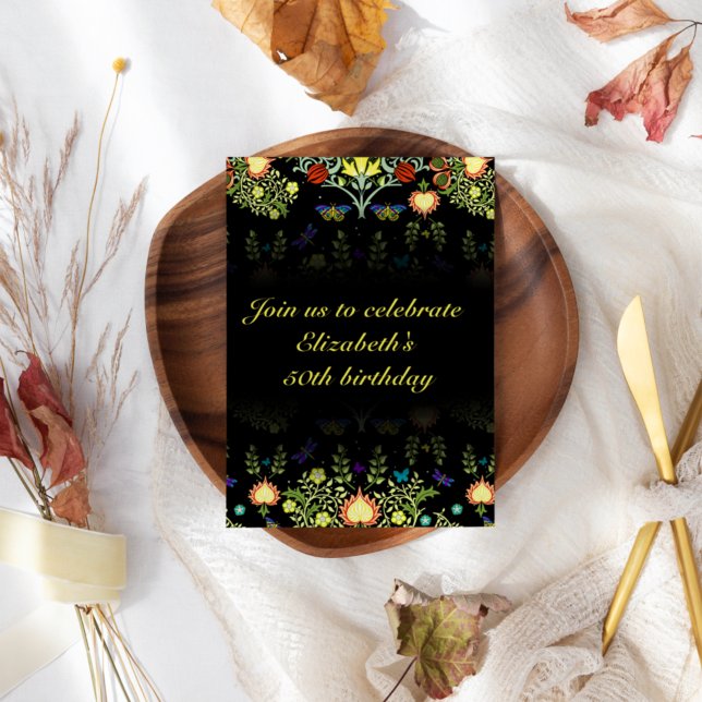 William Morris Birthday Party Einladung (Von Creator hochgeladen)