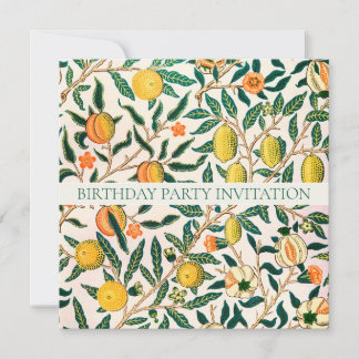 WILLIAM MORRIS BIRTHDAY PARTY INVITATION EINLADUNG