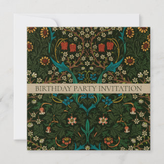 WILLIAM MORRIS BIRTHDAY PARTY INVITATION EINLADUNG