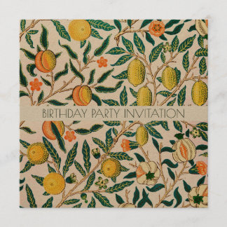 WILLIAM MORRIS BIRTHDAY PARTY INVITATION EINLADUNG