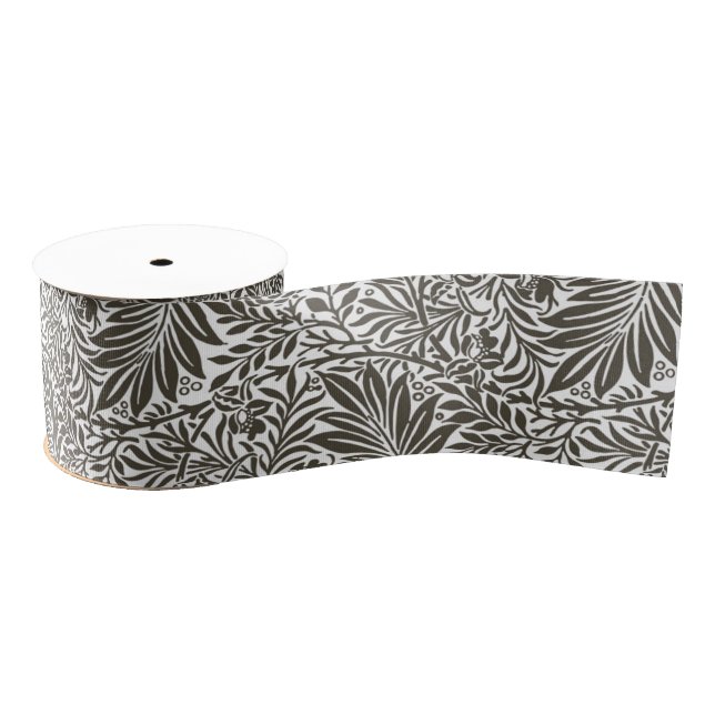 William Morris Black Vintag Floral Ripsband (Spule)