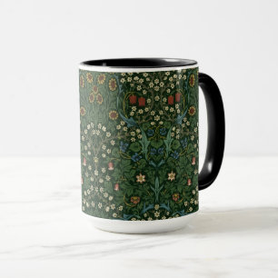 William Morris Blackthorn Blau Weiß Grün Floral Tasse