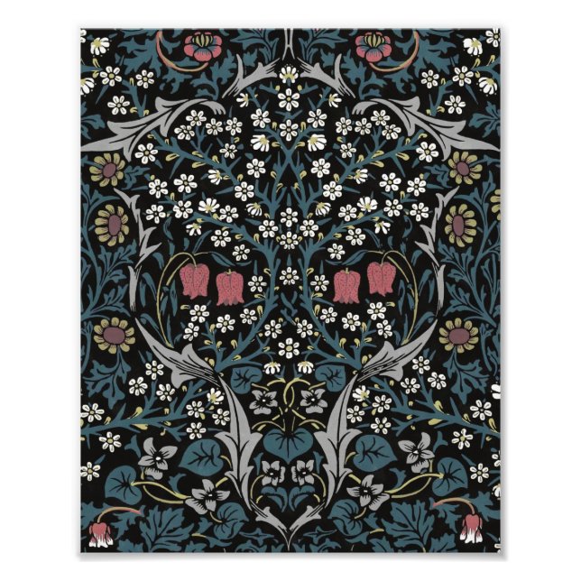 William Morris Blackthorn Floral Art Nouveau Fotodruck (Vorne)