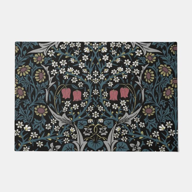William Morris Blackthorn Floral Art Nouveau Fußmatte (Vorderseite)