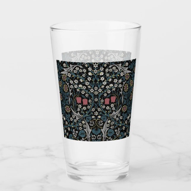 William Morris Blackthorn Floral Art Nouveau Glas (Vorderseite)