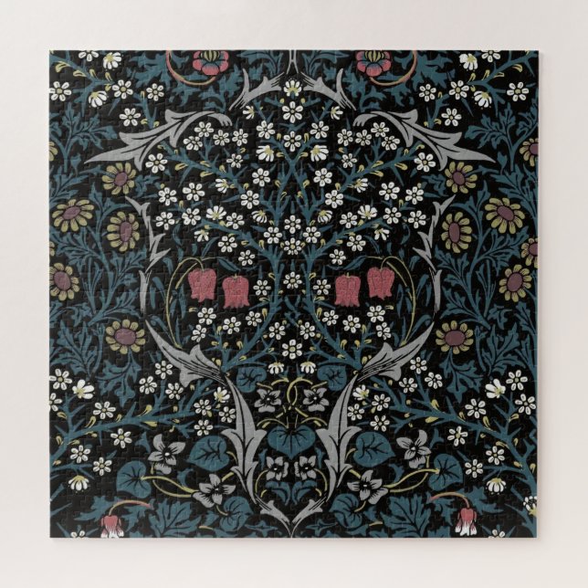 William Morris Blackthorn Floral Art Nouveau Hand- Puzzle (Horizontal)
