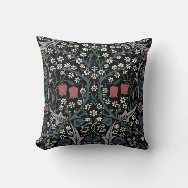 William Morris Blackthorn Floral Art Nouveau Kissen (Vorderseite)