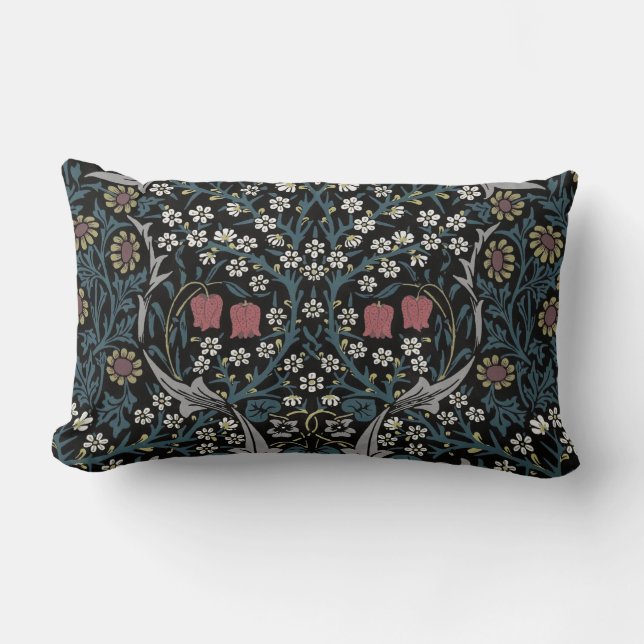William Morris Blackthorn Floral Art Nouveau Lendenkissen (Vorderseite)