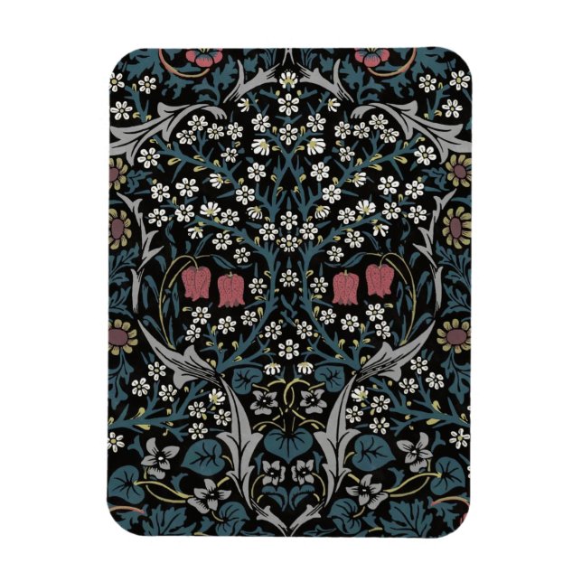 William Morris Blackthorn Floral Art Nouveau Magnet (Vertikal)